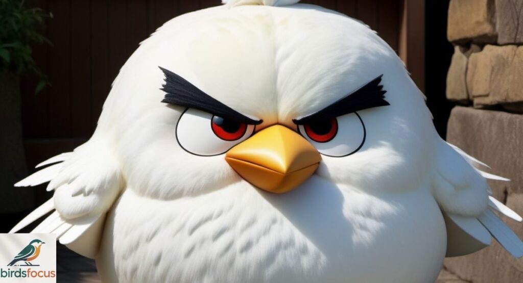 White Angry Bird Character