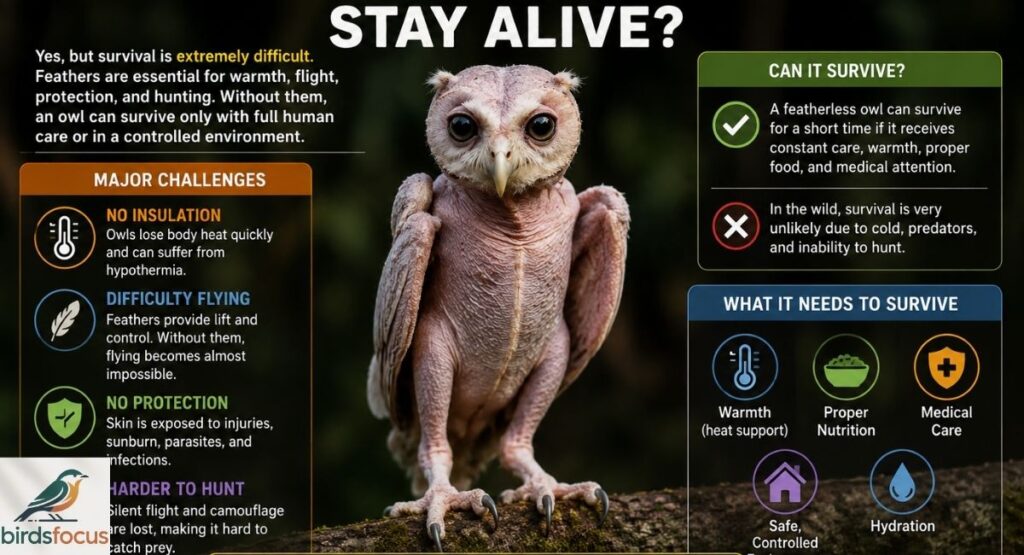 Can a Featherless Owl Stay Alive?