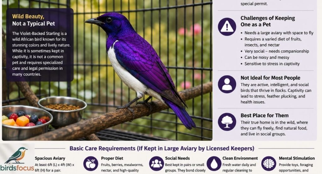 Can a Violet-Backed Starling Be Kept as a Pet?
