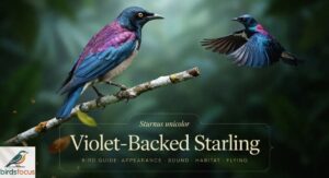 Violet-Backed Starling Bird Guide: Female Appearance, Sound, Habitat and Flying